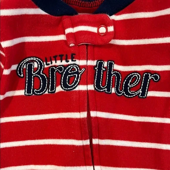 Carter's Little Brother Footed Pajamas/Sleep Play Long Sleeve 3 & 6 months - Picture 4 of 4